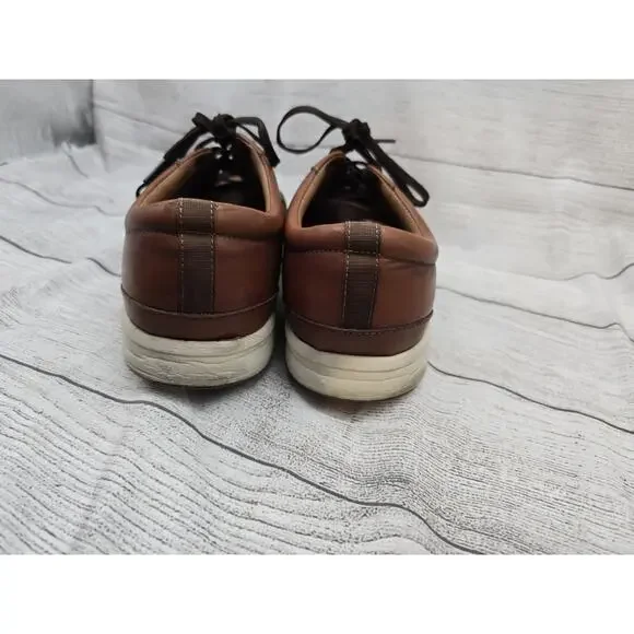 Florsheim Crossover Steel Toe Leather Work Shoes Sneaker in Cognac Mens 13 D